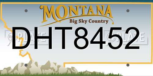 DHT8452 Montana License Plate