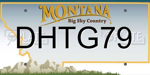 DHTG79 Montana License Plate