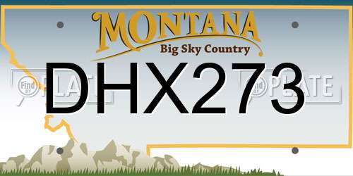 DHX273 Montana License Plate