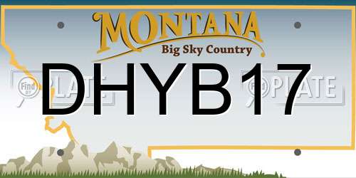 DHYB17 Montana License Plate