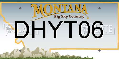 DHYT06 Montana License Plate