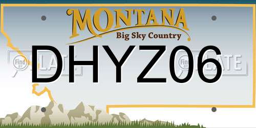 DHYZ06 Montana License Plate
