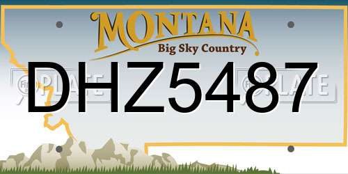 DHZ5487 Montana License Plate