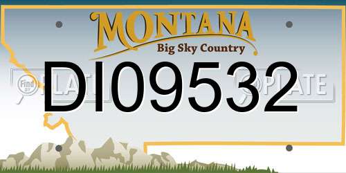 DI09532 Montana License Plate