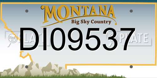 DI09537 Montana License Plate