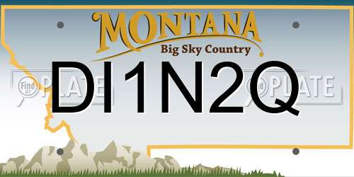 DI1N2Q Montana License Plate