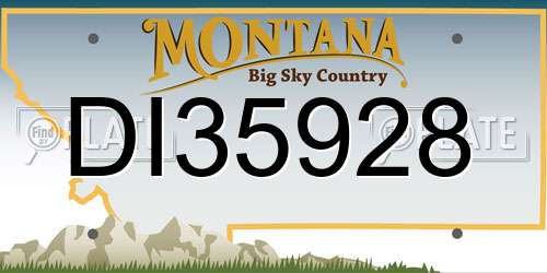 DI35928 Montana License Plate