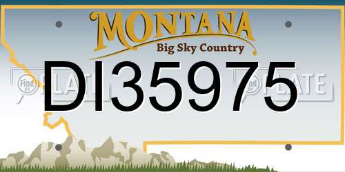 DI35975 Montana License Plate