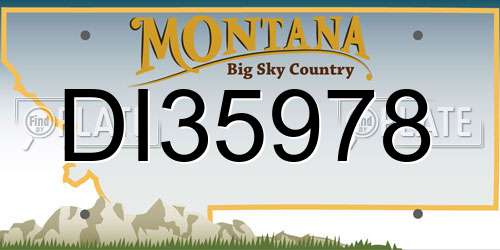 DI35978 Montana License Plate
