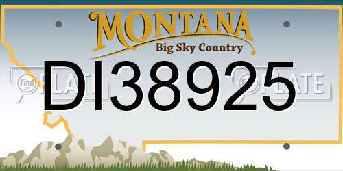 DI38925 Montana License Plate