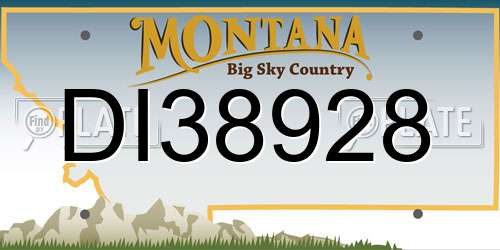DI38928 Montana License Plate