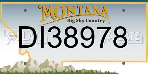 DI38978 Montana License Plate