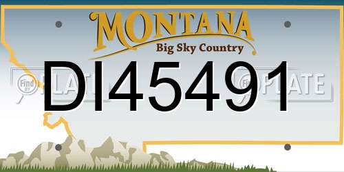 DI45491 Montana License Plate