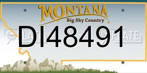 DI48491 Montana License Plate