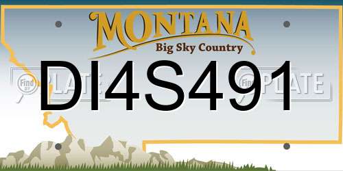 DI4S491 Montana License Plate
