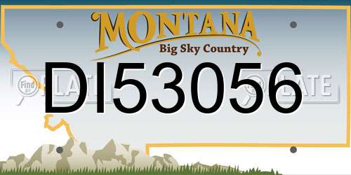DI53056 Montana License Plate