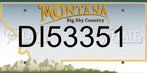 DI53351 Montana License Plate