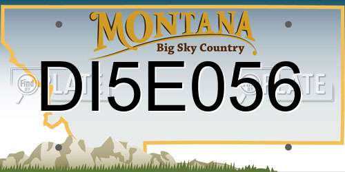 DI5E056 Montana License Plate