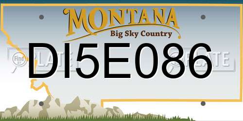 DI5E086 Montana License Plate