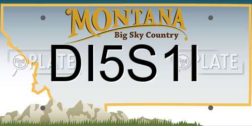 DI5S1I Montana License Plate