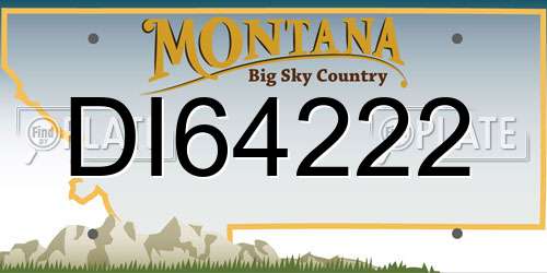 DI64222 Montana License Plate
