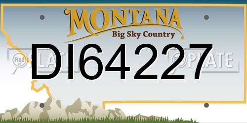 DI64227 Montana License Plate