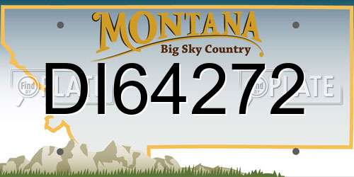 DI64272 Montana License Plate