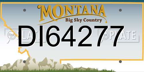 DI64277 Montana License Plate