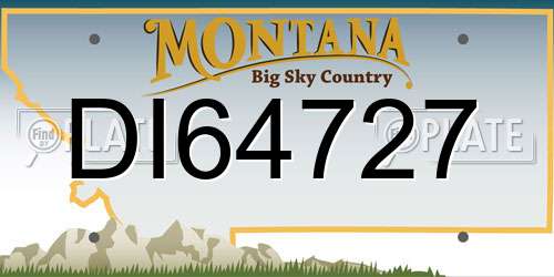 DI64727 Montana License Plate