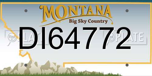 DI64772 Montana License Plate