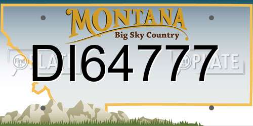 DI64777 Montana License Plate