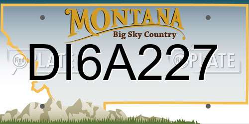 DI6A227 Montana License Plate