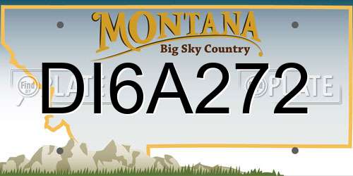 DI6A272 Montana License Plate