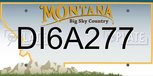 DI6A277 Montana License Plate