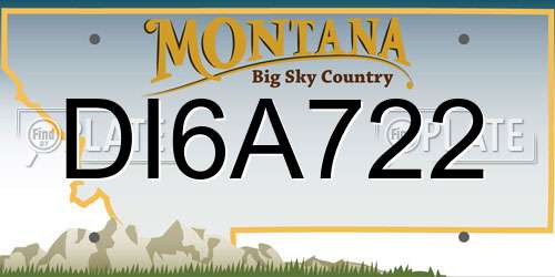 DI6A722 Montana License Plate