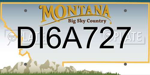 DI6A727 Montana License Plate
