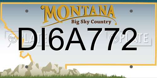 DI6A772 Montana License Plate