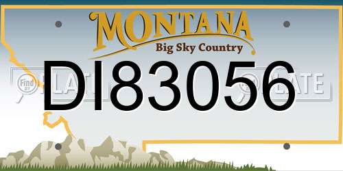 DI83056 Montana License Plate