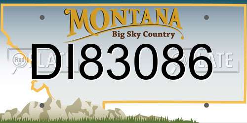DI83086 Montana License Plate