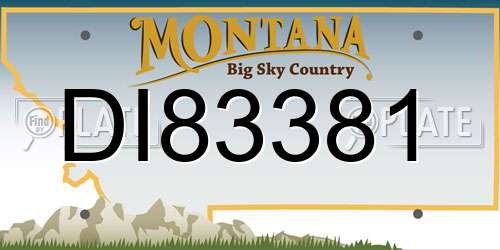 DI83381 Montana License Plate