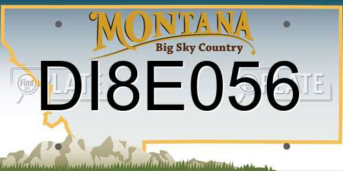 DI8E056 Montana License Plate