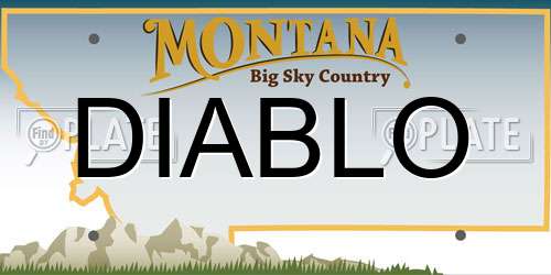DIABLO Montana License Plate