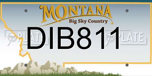 DIB811 Montana License Plate