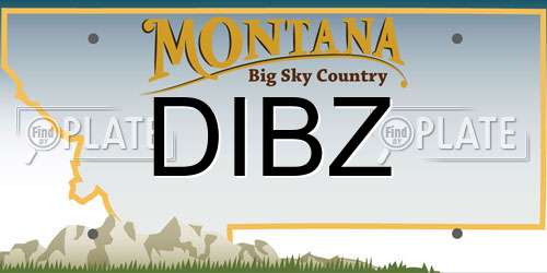 DIBZ Montana License Plate