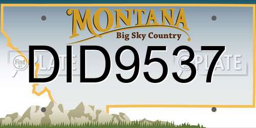 DID9537 Montana License Plate