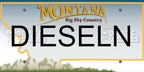 DIESELN Montana License Plate
