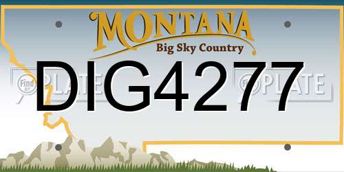 DIG4277 Montana License Plate