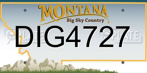 DIG4727 Montana License Plate