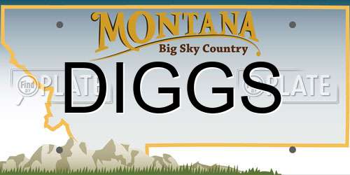 DIGGS Montana License Plate