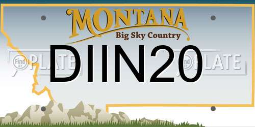 DIIN20 Montana License Plate